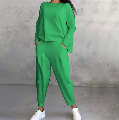 Long Sleeve Relaxed Pants Set