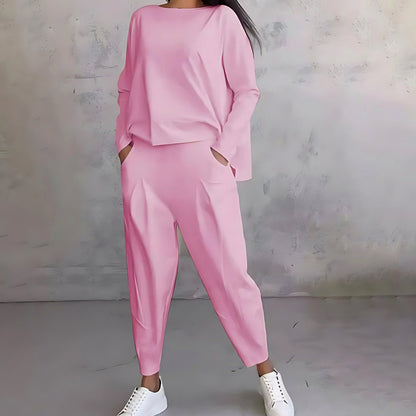Long Sleeve Relaxed Pants Set