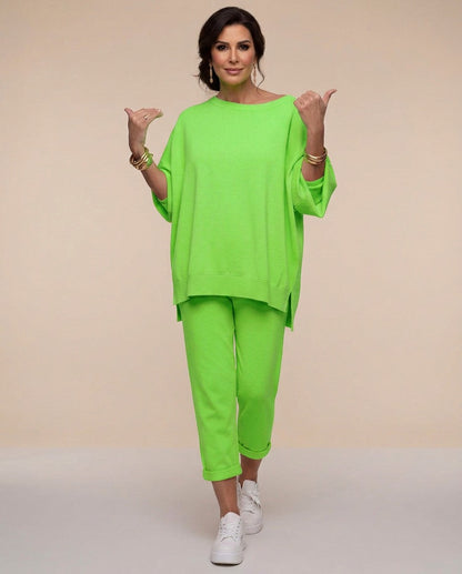 Off Shoulder Sweatshirt Matching Set