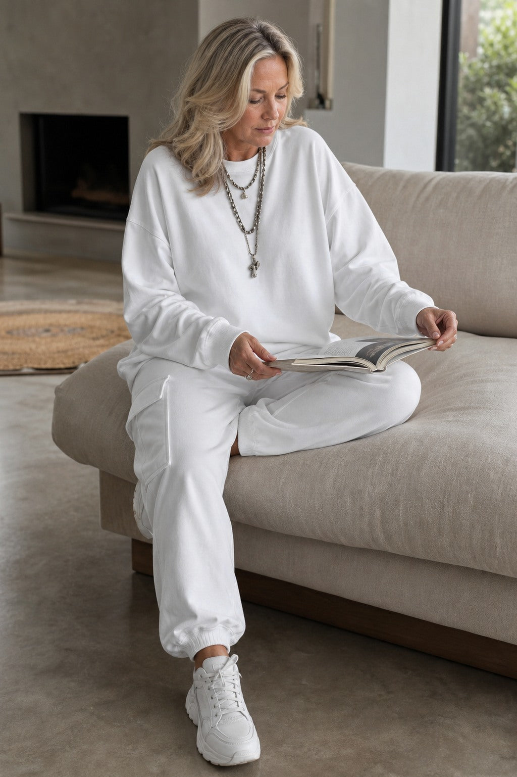 Oversized Long Sleeve Cargo Matching Set