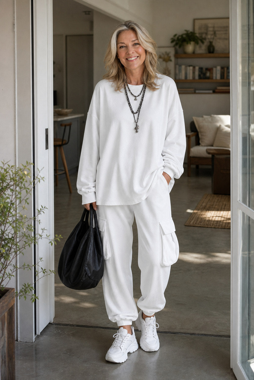 Oversized Long Sleeve Cargo Matching Set