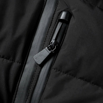 Quilted Belted Long Sleeve Puffer Jacket