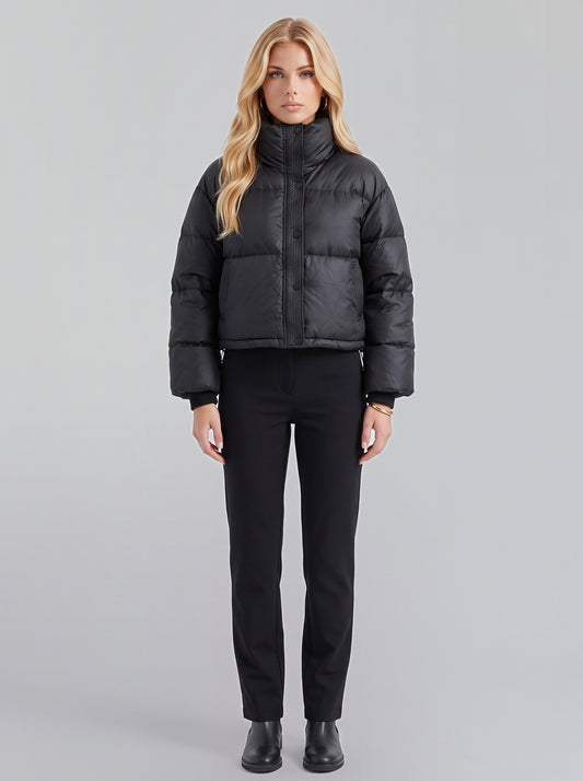 Quilted High Neck Puffer Jacket