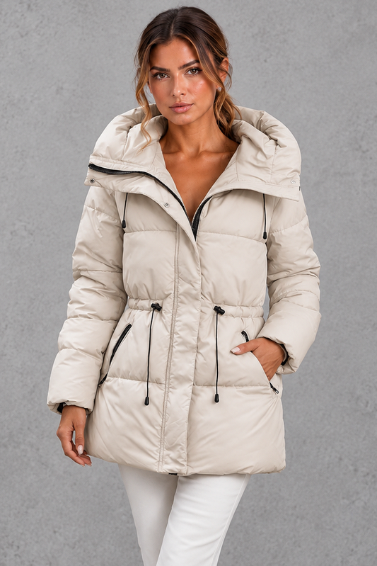 Quilted High Neck Puffer Jacket