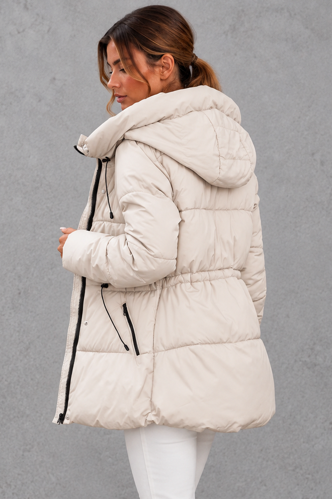 Quilted High Neck Puffer Jacket