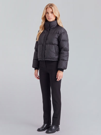 Quilted High Neck Puffer Jacket