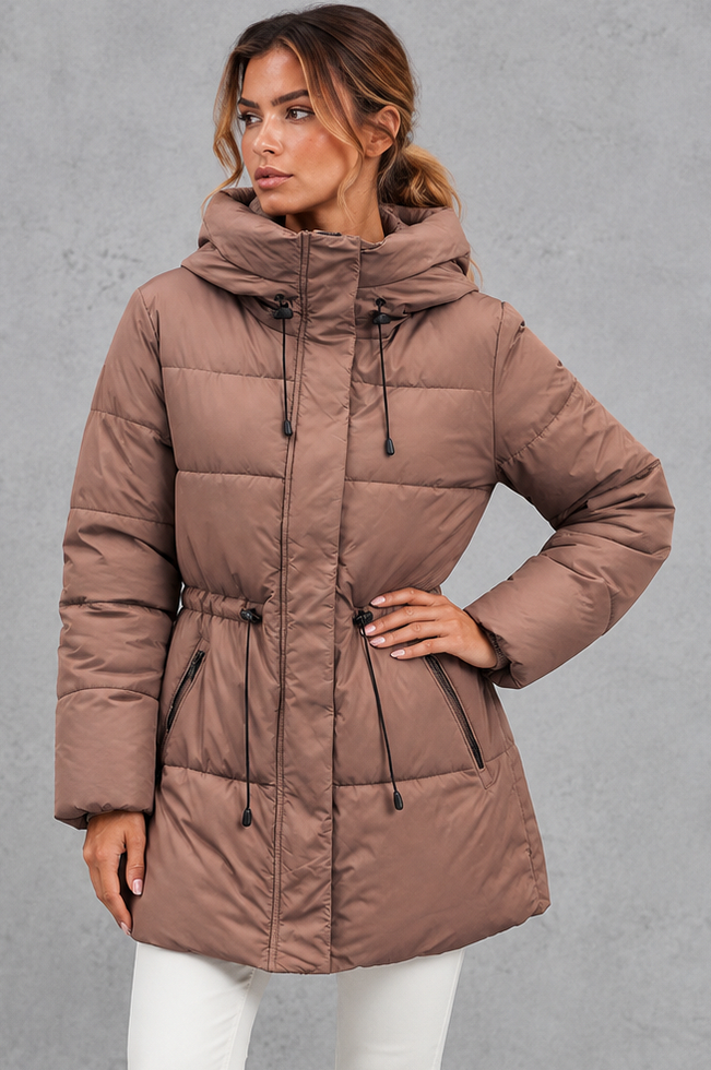Quilted High Neck Puffer Jacket