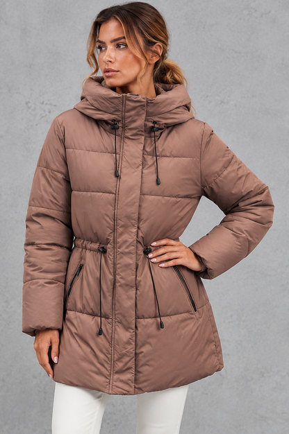 Quilted High Neck Puffer Jacket