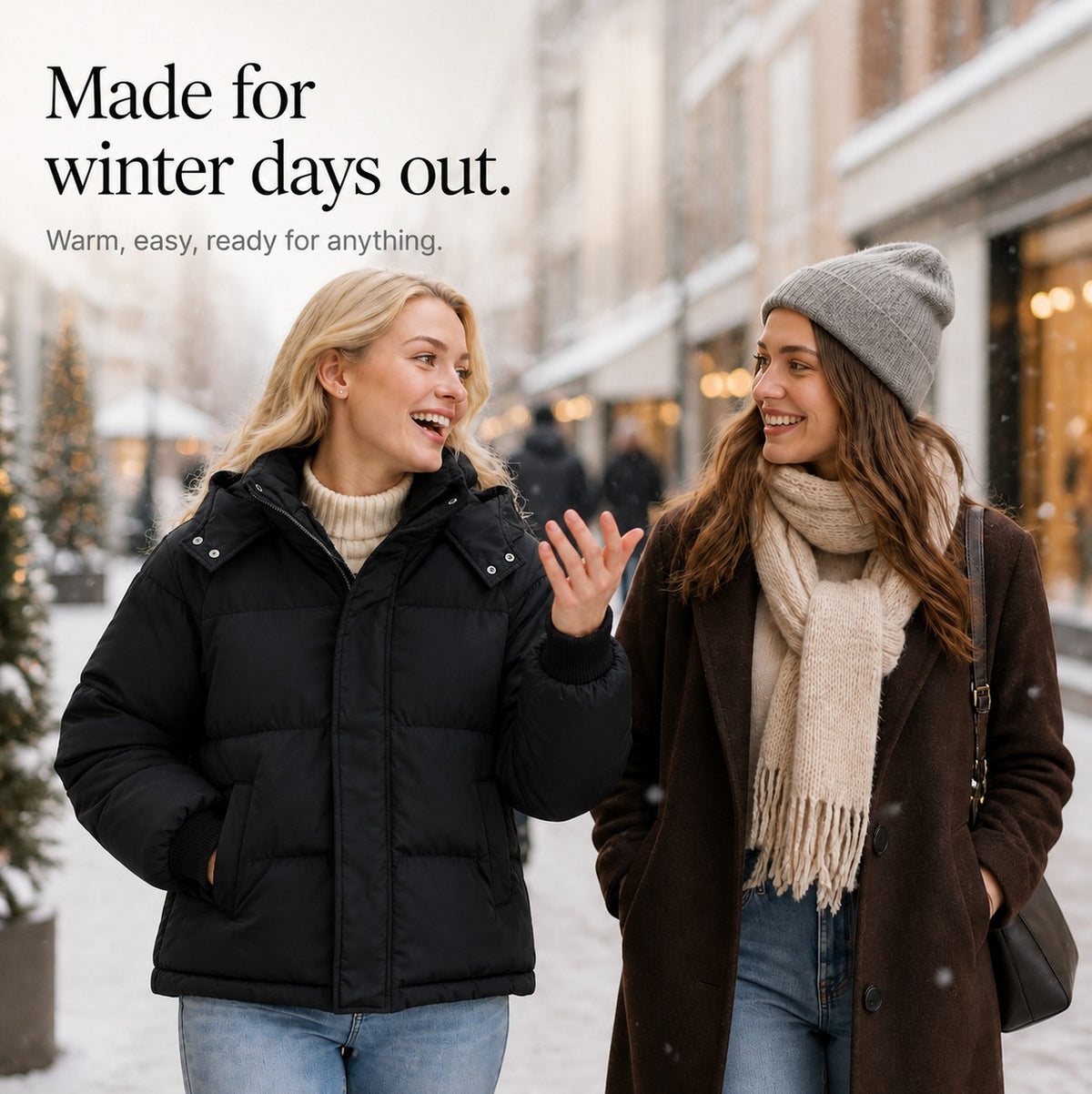Quilted Hooded Long Sleeve Puffer Jacket