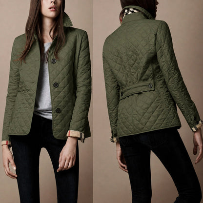 Quilted Long Sleeve Collared Jacket