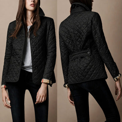 Quilted Long Sleeve Collared Jacket