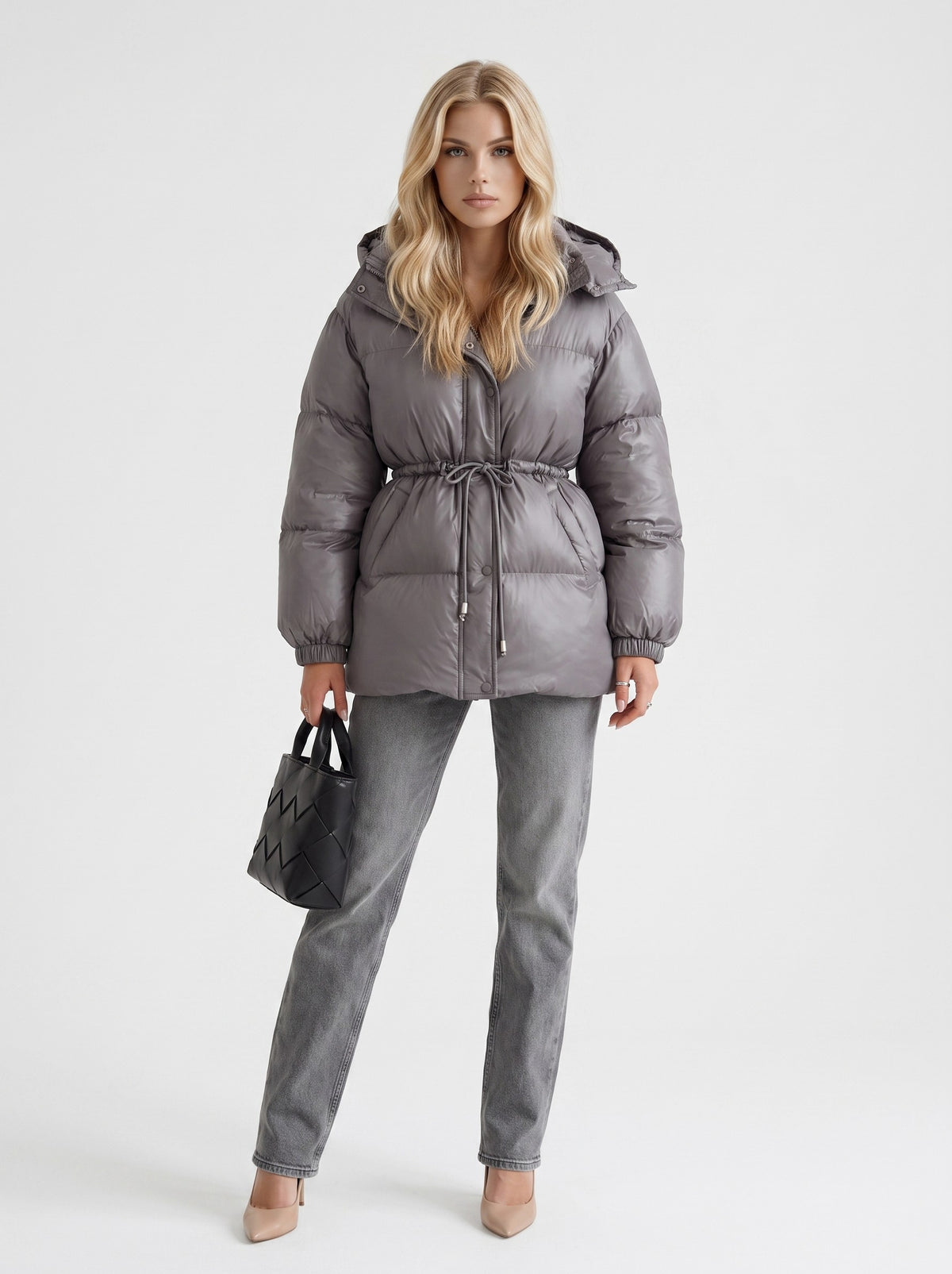 Quilted Long Sleeve Puffer Jacket
