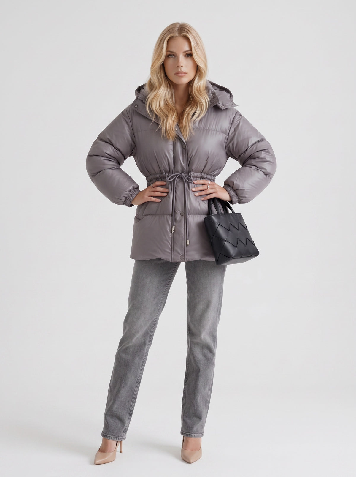 Quilted Long Sleeve Puffer Jacket