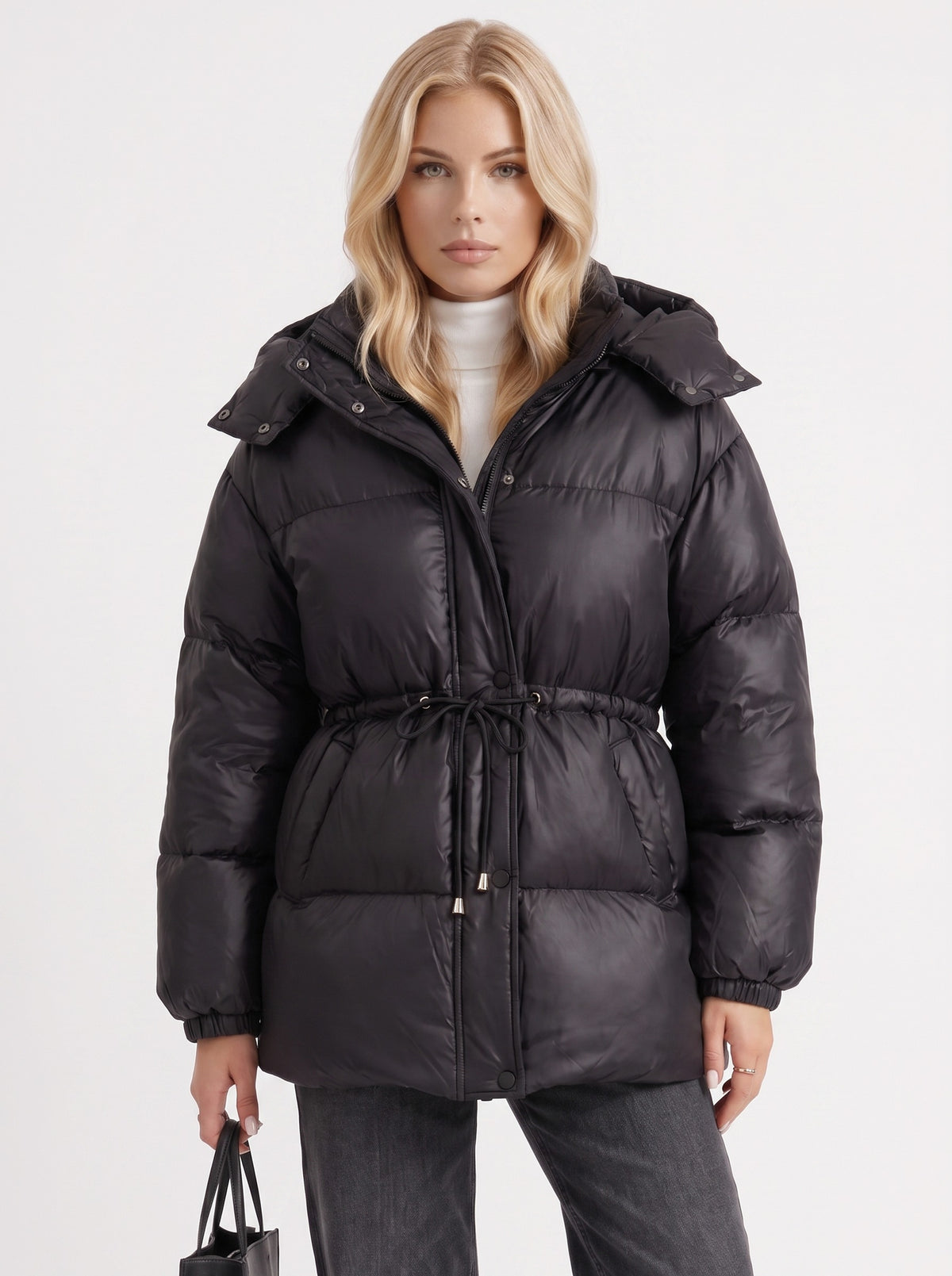 Quilted Long Sleeve Puffer Jacket