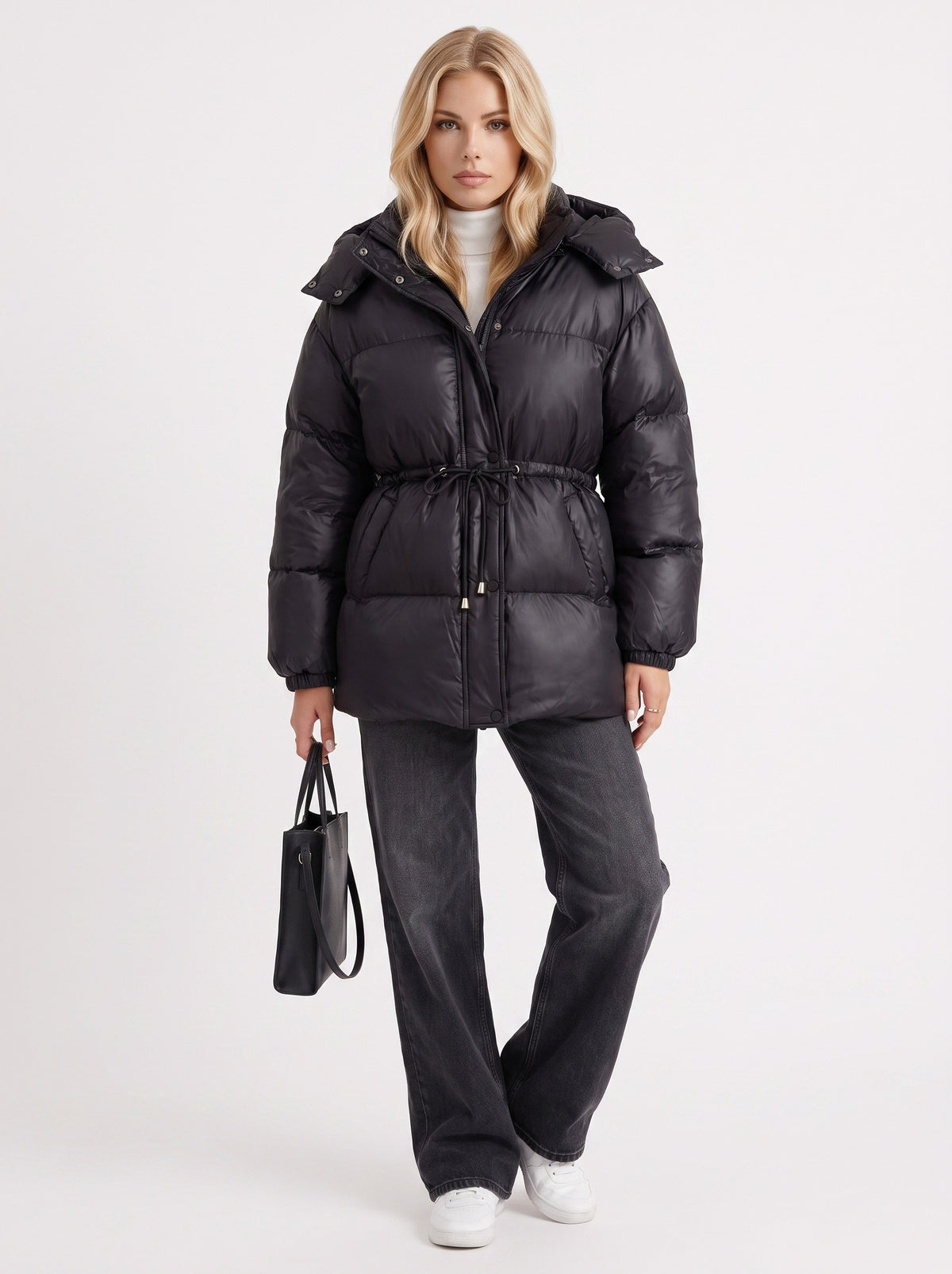 Quilted Long Sleeve Puffer Jacket
