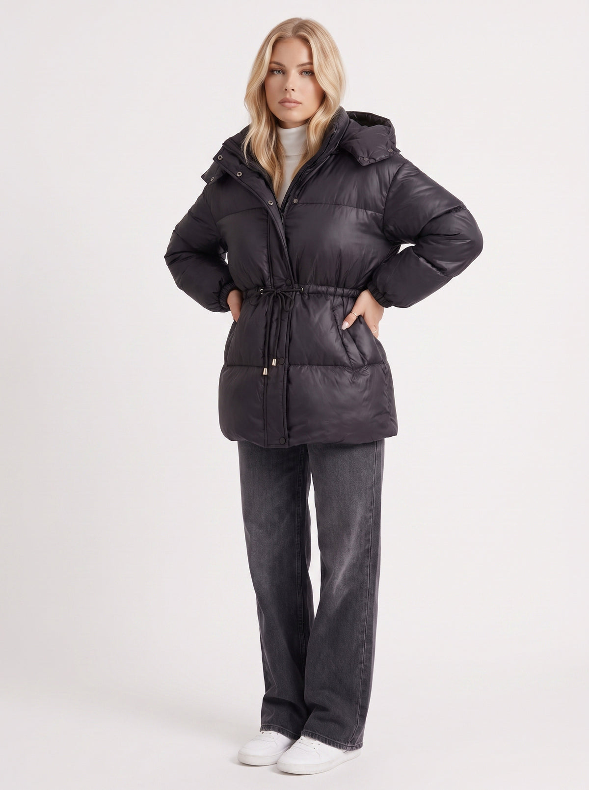 Quilted Long Sleeve Puffer Jacket