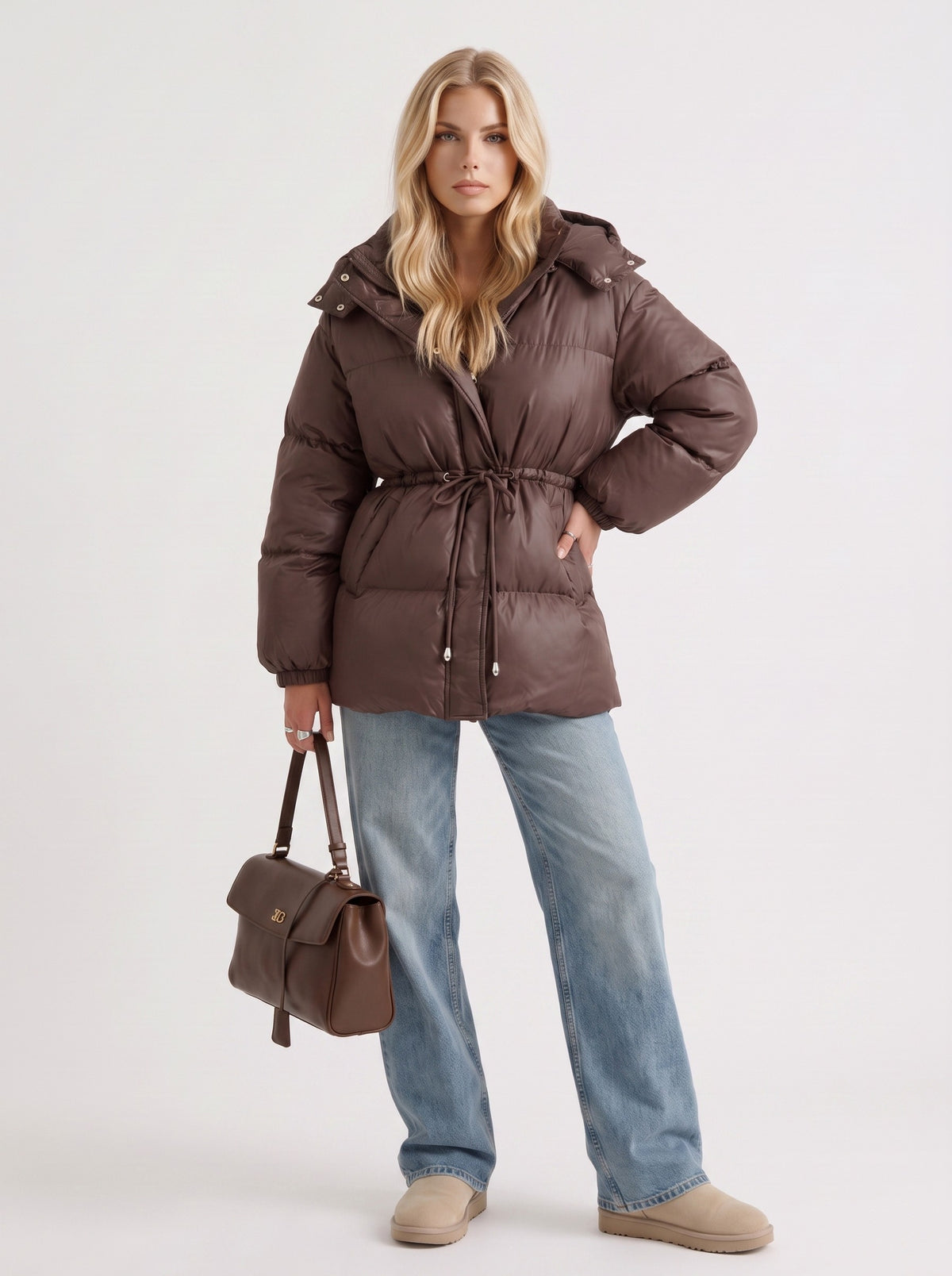 Quilted Long Sleeve Puffer Jacket
