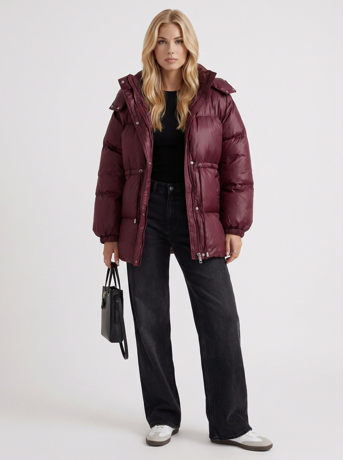 Quilted Long Sleeve Puffer Jacket