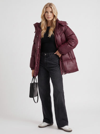 Quilted Long Sleeve Puffer Jacket