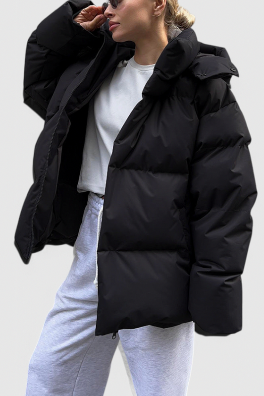 Quilted Oversized Hooded Puffer Jacket