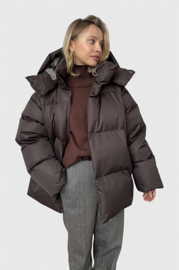 Quilted Oversized Hooded Puffer Jacket
