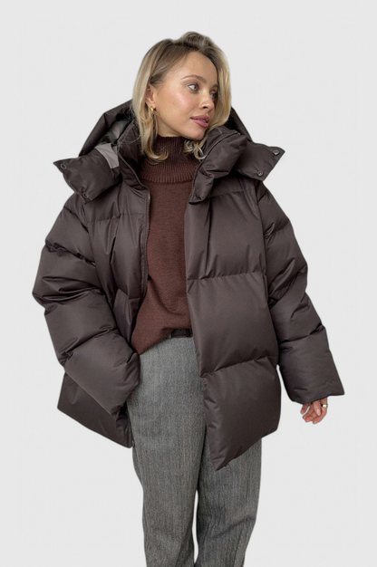 Quilted Oversized Hooded Puffer Jacket