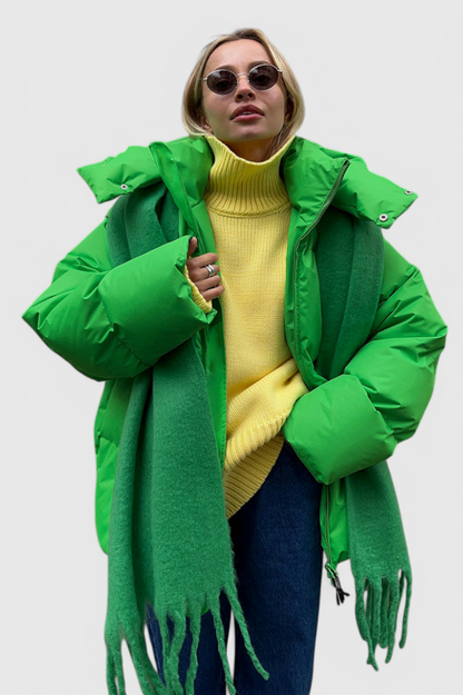 Quilted Oversized Hooded Puffer Jacket