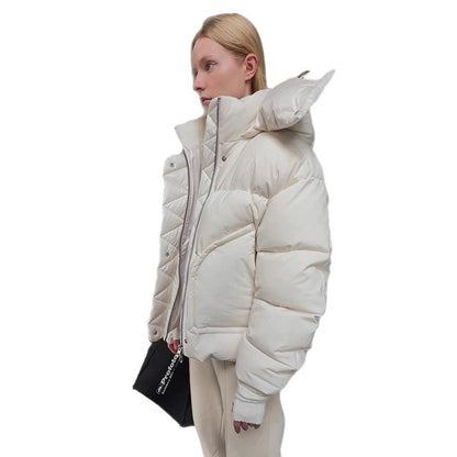 Quilted Oversized Stand Collar Puffer Jacket