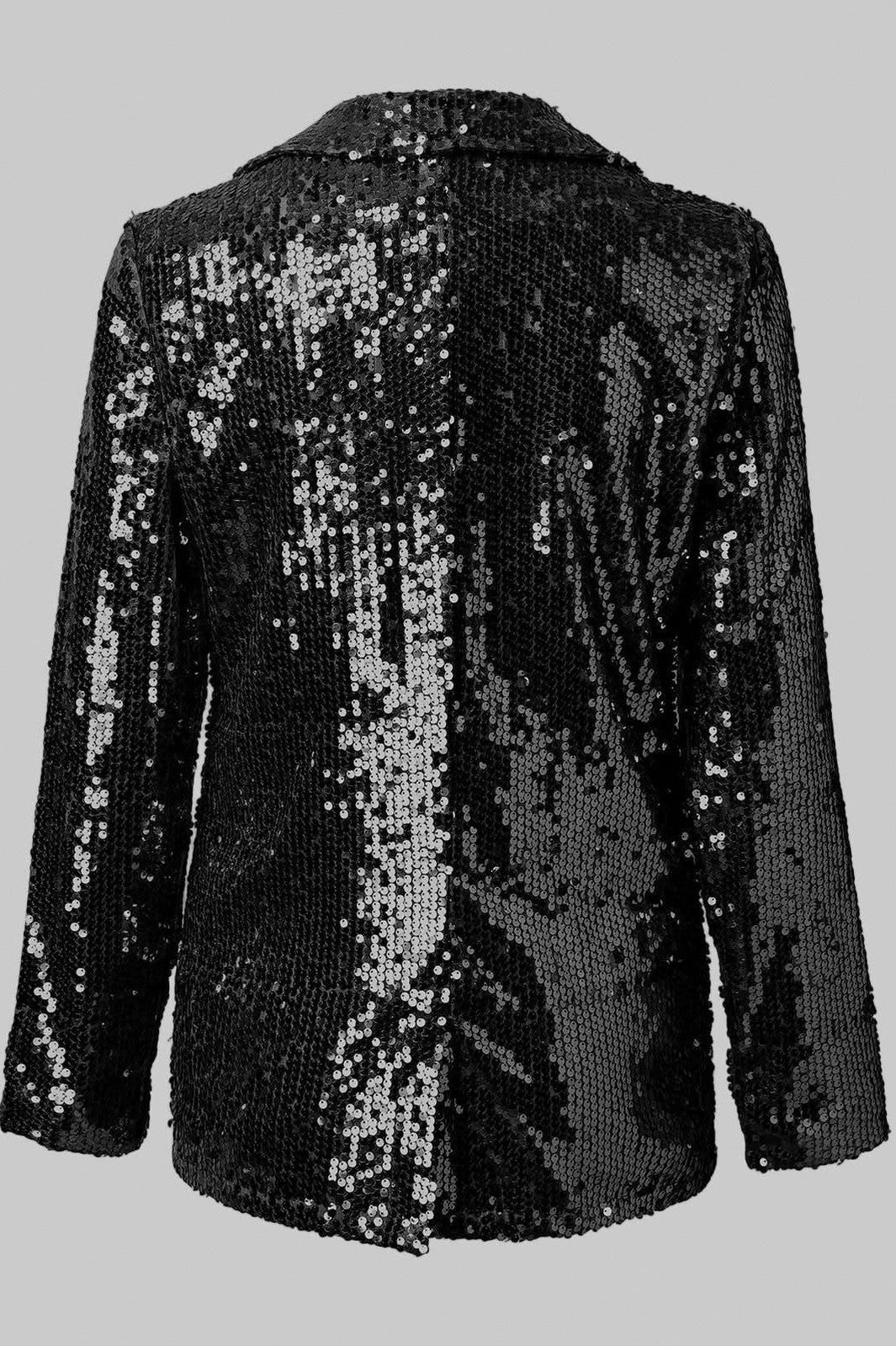 Sequin Long Sleeve Lapel Blazer