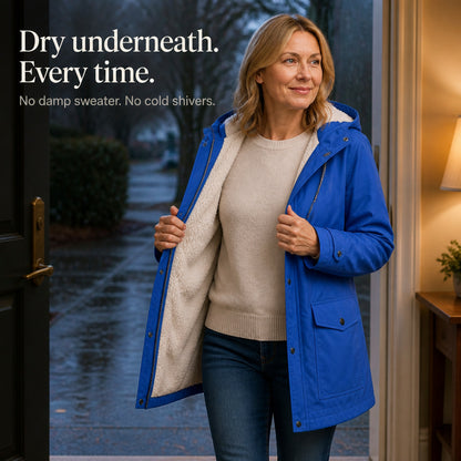 Sherpa Lined Hooded Long Sleeve Jacket