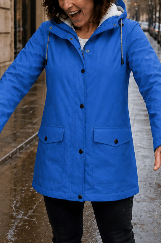 Sherpa Lined Hooded Long Sleeve Jacket