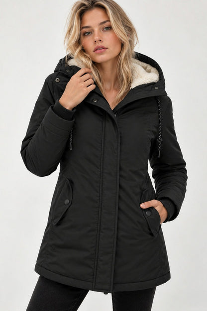 Sherpa Lined Hooded Parka Jacket