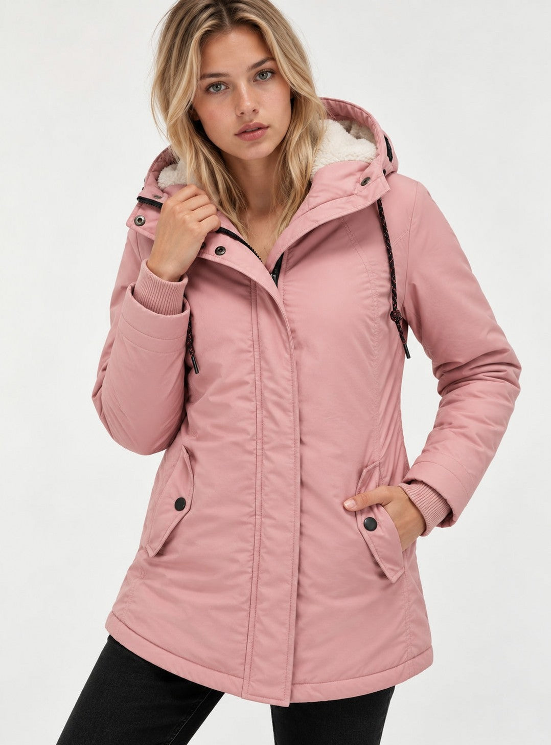 Sherpa Lined Hooded Parka Jacket
