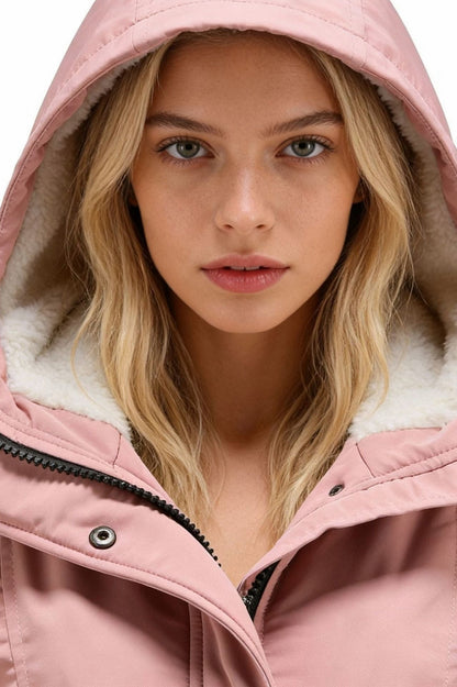 Sherpa Lined Hooded Parka Jacket