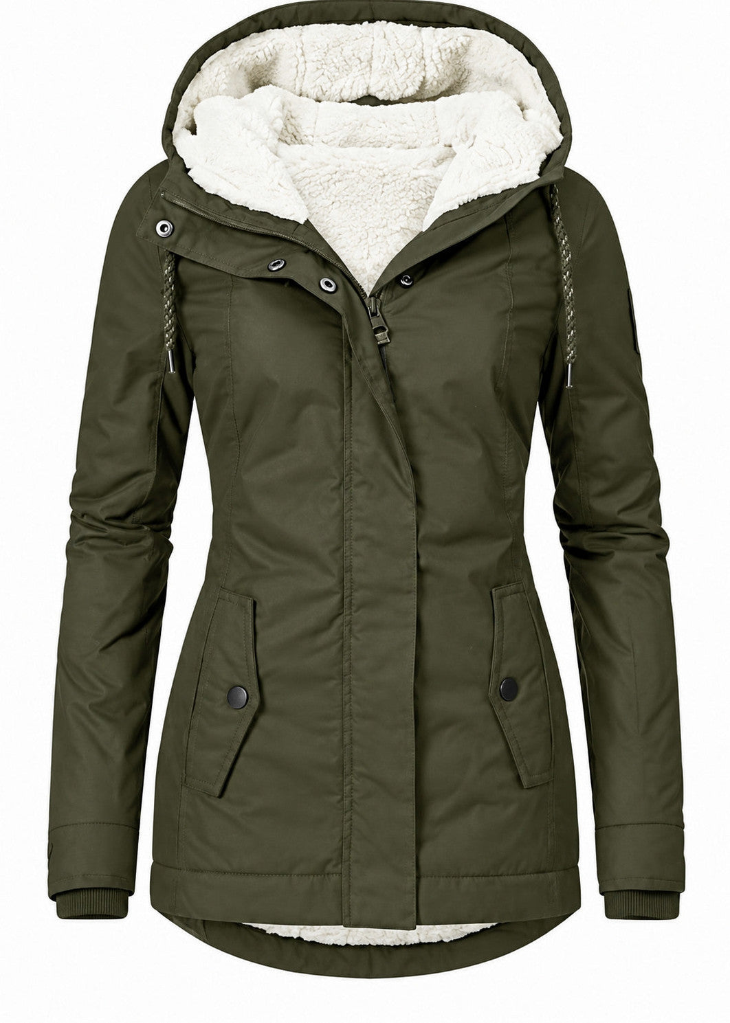 Sherpa Lined Hooded Parka Jacket
