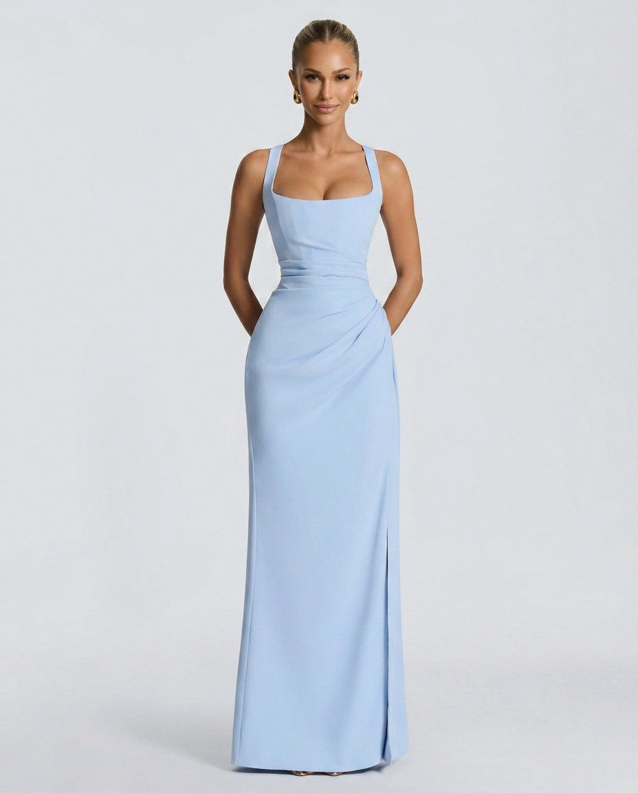 Square Neck Corset Maxi Dress