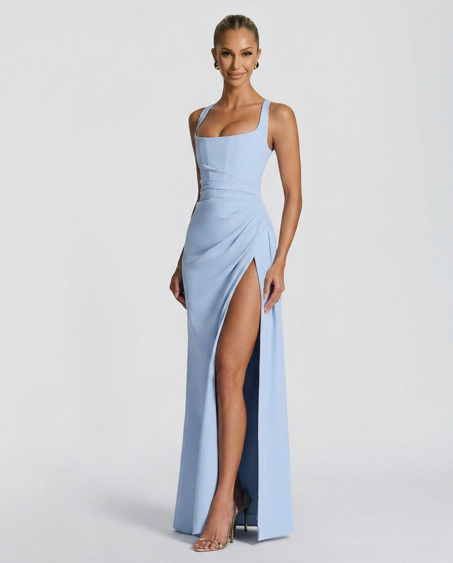 Square Neck Corset Maxi Dress