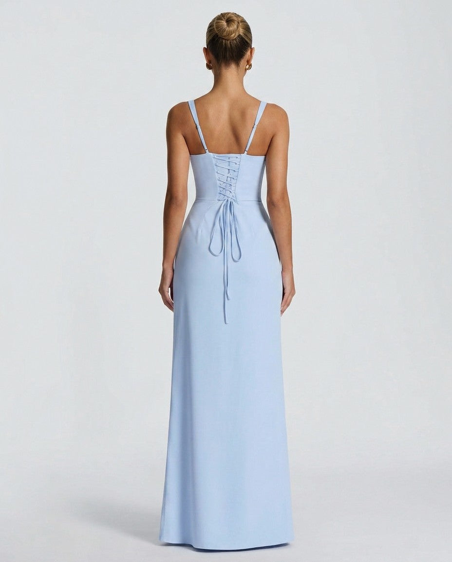 Square Neck Corset Maxi Dress