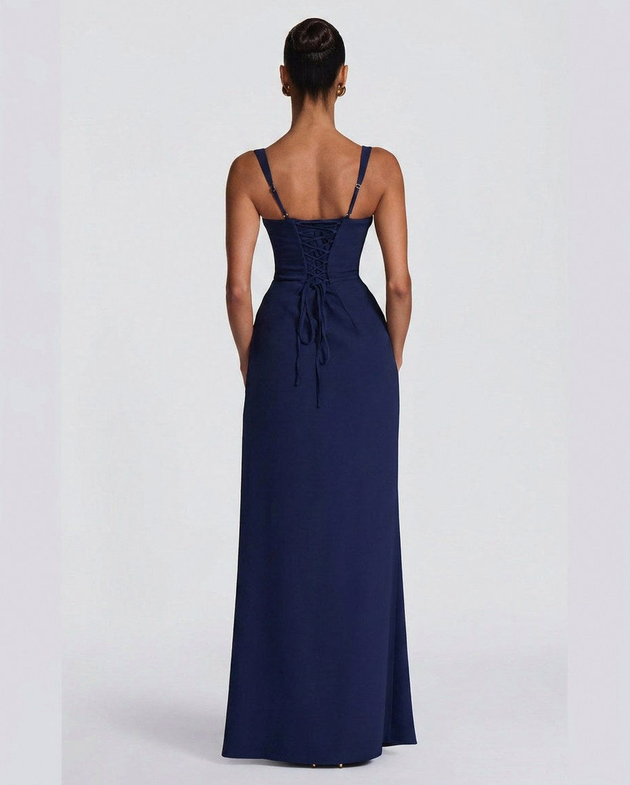Square Neck Corset Maxi Dress