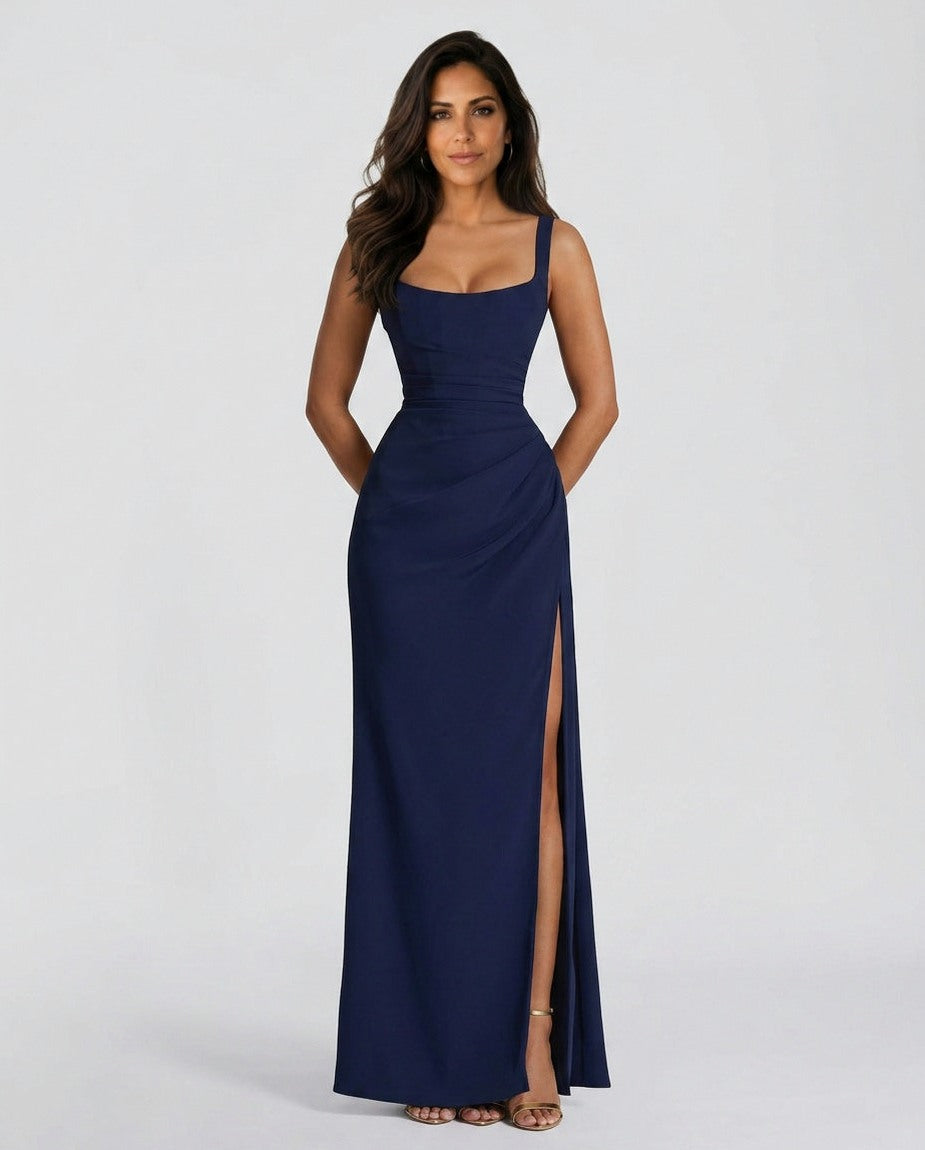 Square Neck Corset Maxi Dress