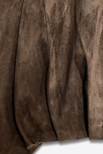 Suede Oversized Long Sleeve Jacket