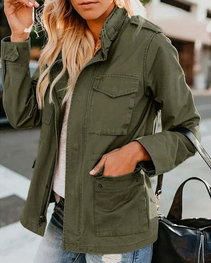 Utility Zip Front Shacket Jacket