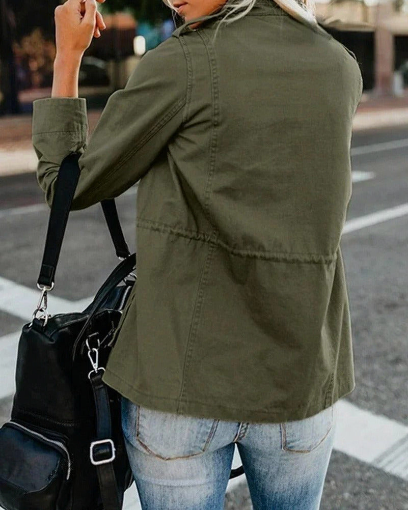 Utility Zip Front Shacket Jacket