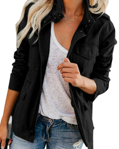 Utility Zip Front Shacket Jacket