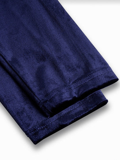 Velvet Long Sleeve Pleated Midi Dress