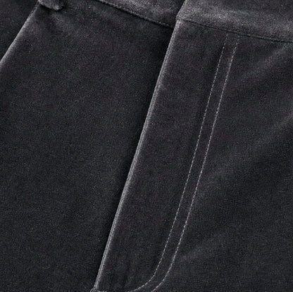 Velvet Pleated Wide Leg Pants
