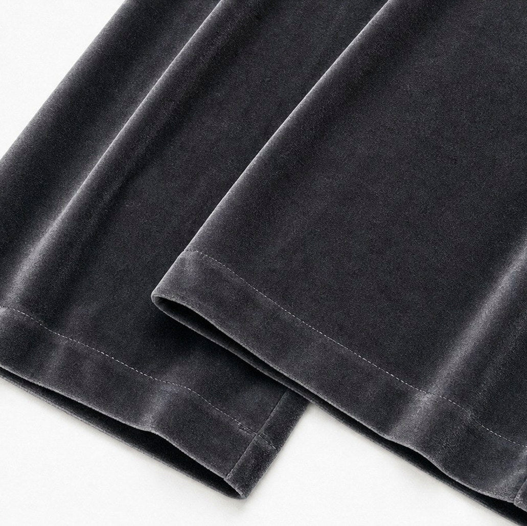 Velvet Pleated Wide Leg Pants