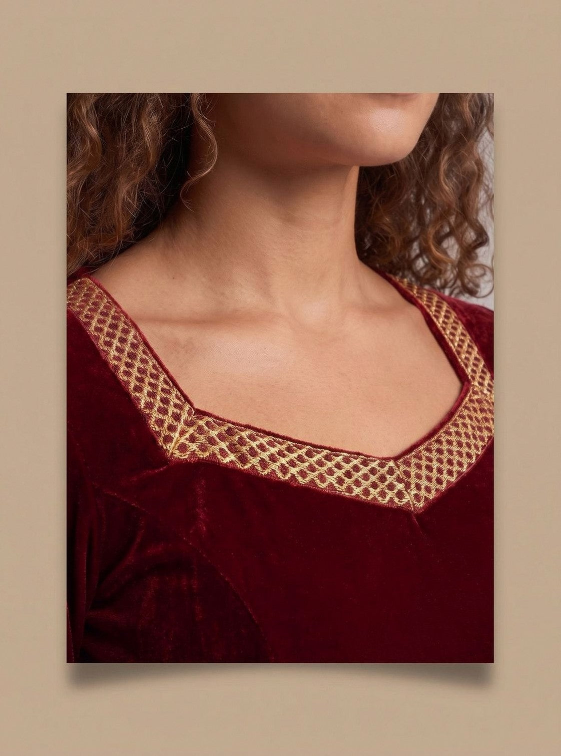Velvet Square Neck Long Sleeve Maxi Dress