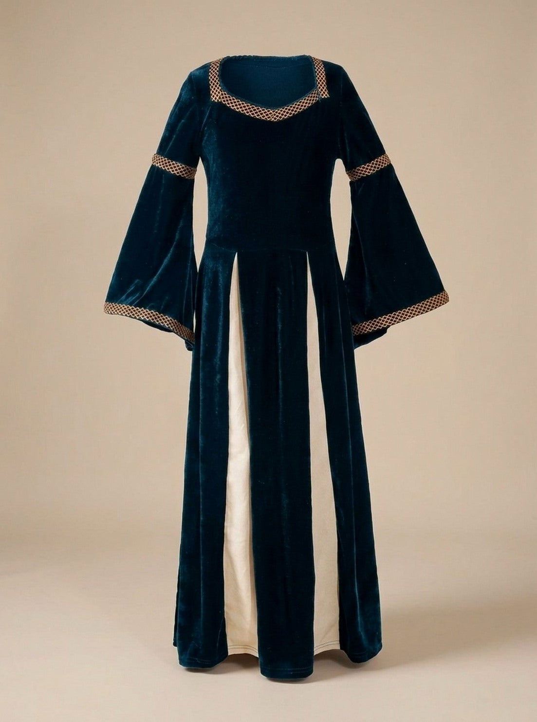Velvet Square Neck Long Sleeve Maxi Dress
