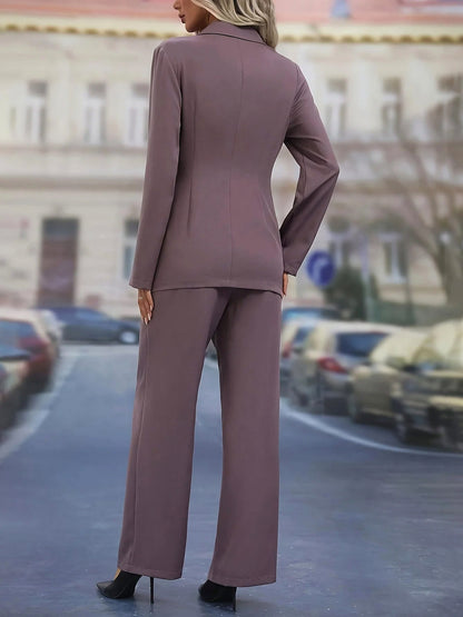 Wrap Tie Waist Blazer Matching Set